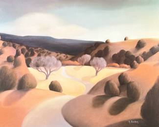 ANN HUSTON (American, 20th Century) LITHOGRAPH PRINT | Almost Hom. No apparent signature. With artselect.com label on verso - h. 27 x w. 32 in (frame)