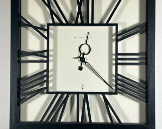 STERLING & NOBLE WALL CLOCK | Modern design with Roman numerals. - h. 15 x w. 15 x d. 4 in