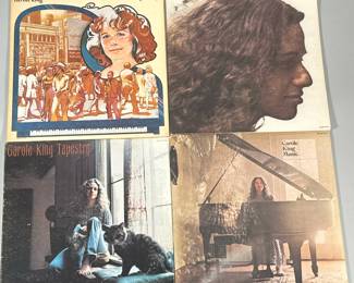 (4pc) CAROLE KING VINYL RECORDS | Carole King vinyl record albums including:
Fantasy (SP 77018)
Rhymes & Reasons (SP 77016)
Tapestry (SP 77009)
Music (SP 77013)