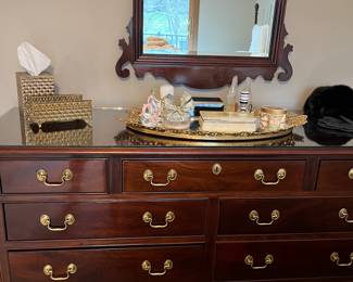 Stickley Chippindale dresser and mirror