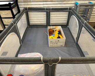 play yard with balls