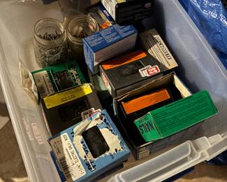 Nails, screws & random household needs for repairs, some tools and computer printers. 