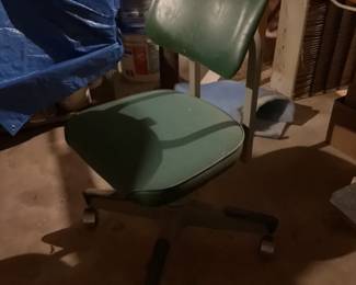 Rolling Metal vintage chair. 