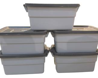 Rubbermaid 3 Gal. Plastic Totes 5 