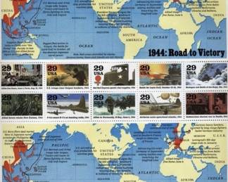 1944 Road to Victory Collectible Stamps 