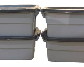 Rubbermaid 3 Gal. Plastic Totes 4 