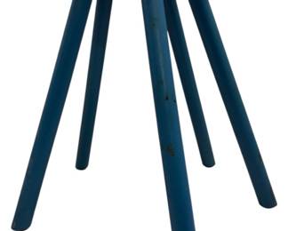 Pentagon Blue Wood Stool 