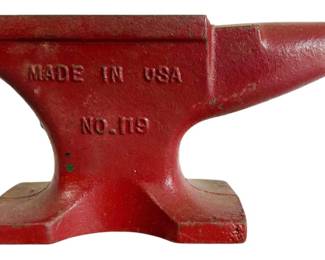 Single Horn Red Metal Anvil 