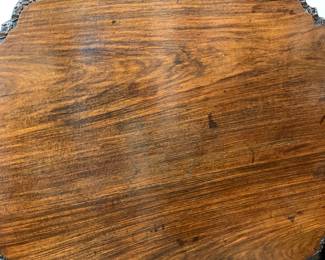 Solid Mahogany Center Hall Pedestal Tilt Top Table