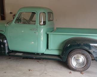 1953 Chevy 5 window, v8. Frame off resto. Will sell at Auction.