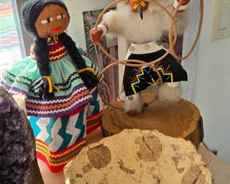 Kachina Warrior, Native American Doll, Paper Bowl