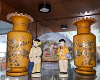 Vases, Figurines, Display Plate