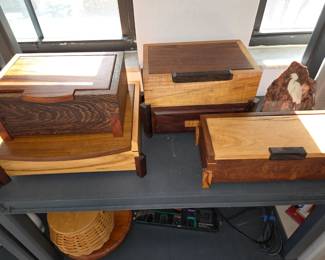 Wood Boxes with Velvet Inset, from Images
