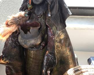 Unique Metal Native American Figurine