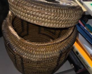 Hand Made Smaller Basket with lid
