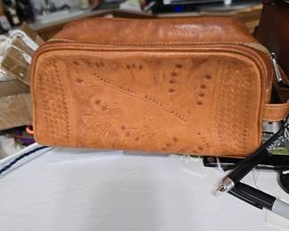 Hand Tooled Shaving Travel Kit