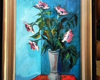 Oil on Board sign Bernard Buffet 1978.