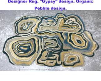 Lot 917 5 x 8 SURYA 100 Wool Sculptural Designer Rug. Gypsy design. Organic Pebble design. 