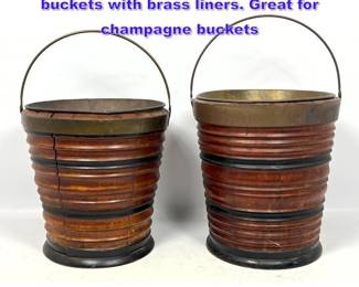 Lot 1173 Pair of 19th century Dutch tea buckets with brass liners. Great for champagne buckets