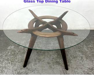 Lot 1321 Vintage Adrian Pearsall Compass Glass Top Dining Table
