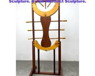 Lot 887 Modernist Artisan Studio Wood Floor Sculpture. 8 Tall Abstract Sculpture. 