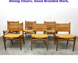 Lot 871 Set 6 HANS WEGNER Model CH31 Dining Chairs. Good Branded Mark.