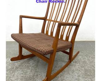 Lot 1005 Hans Wegner Teak ML33 Rocking Chair Rocker. 