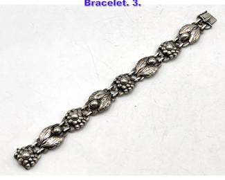 Lot 945 Georg Jensen Sterling Denmark Bracelet. 3. 