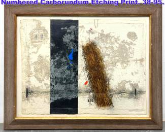 Lot 1035 James Coignard signed and Numbered Carborundum Etching Print. 3895. 