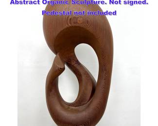 Lot 978 Artisan Studio Carved Wood Abstract Organic Sculpture. Not signed. Pedestal not included 