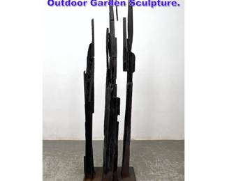 Lot 1023 Large Brutalist Steel sculpture. Outdoor Garden Sculpture.