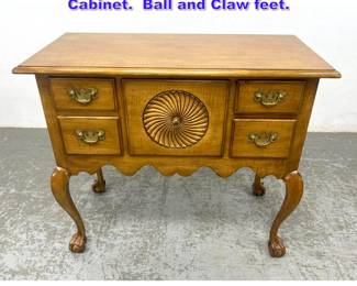Lot 1228 Baker Furniture Low Boy Server Cabinet. Ball and Claw feet.