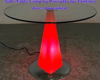 Lot 1217 Italian Tavolo Birillo Illuminated Side Table Lamp by Parisotto for Fontana Arte. Unmarked.