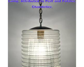 Lot 1043 Vintage Blown Glass Pendant Lamp. Attributed to Peill and Putzler. Chandelier. 