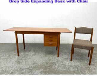 Lot 1242 Arne Vodder Danish Modern Teak Drop Side Expanding Desk with Chair