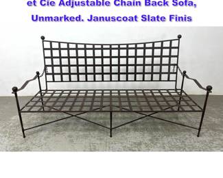 Lot 1068 Mario Papperzini Amalfi for Janus et Cie Adjustable Chain Back Sofa, Unmarked. Januscoat Slate Finis