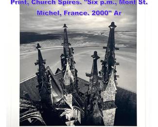 Lot 997 MICHAEL KENNA 2000 Silver Gelatin Print, Church Spires. Six p.m., Mont St. Michel, France. 2000 Ar