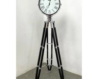 Lot 886 Ralph Lauren Chrome Tripod Clock