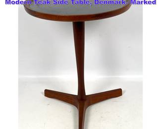 Lot 1246 Hans C. Andersen for Artek Danish Modern Teak Side Table, Denmark. Marked
