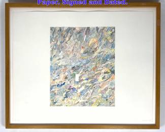 Lot 982 Lucio Pozzi Watercolor Painting on Paper. Signed and Dated. 