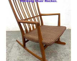 Lot 1000 Hans J. Wegner Teak ML33 Rocking Chair Rocker. 