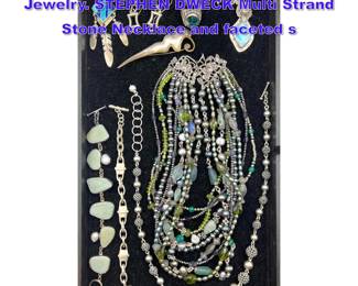 Lot 1349 Collection Mostly Sterling Designer Jewelry. STEPHEN DWECK Multi Strand Stone Necklace and faceted s