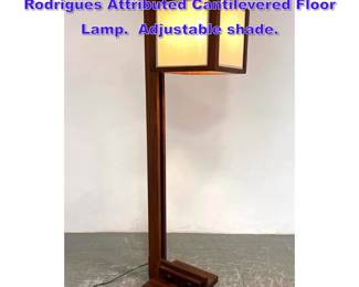 Lot 759 Brazilian Mid Century Sergio Rodrigues Attributed Cantilevered Floor Lamp. Adjustable shade. 