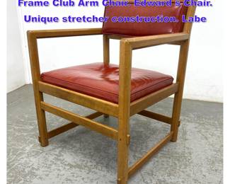 Lot 1341 Edward Wormley Dunbar Open Frame Club Arm Chair. Edward s Chair. Unique stretcher construction. Labe