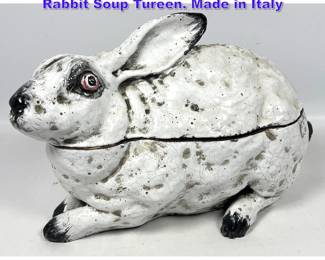 Lot 1274 Vintage Italian Glazed Ceramic Rabbit Soup Tureen. Made in Italy