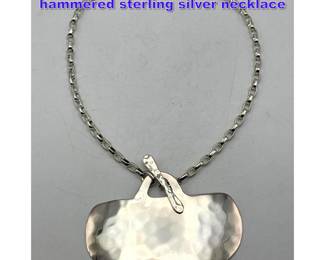 Lot 942 Robert Lee Morris RLM studio hammered sterling silver necklace