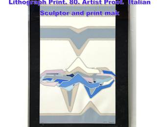Lot 993 Giorgio Zennaro Signed and Dated Lithograph Print. 80. Artist Proof. Italian Sculptor and print mak