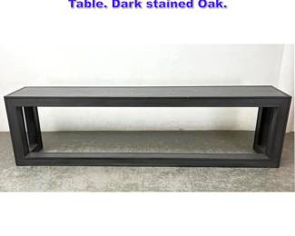 Lot 1338 Extra Long Custom Design Console Table. Dark stained Oak. 