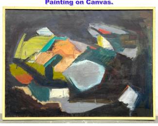 Lot 1297 FELRATH HINES Abstract Modern Painting on Canvas. 