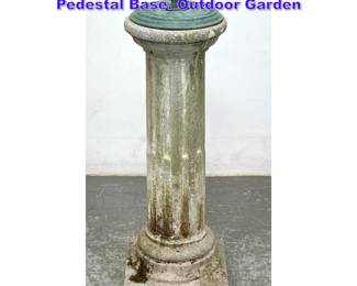 Lot 1060 Bronze Sundial on Cast Stone Pedestal Base. Outdoor Garden